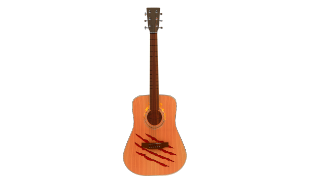 special acoustic guitar - asset high poly 3D 모델 .c4d .max .obj .3ds .fbx .stl .blend 