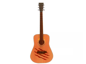 特殊原声吉他-资产高聚 3D 模型