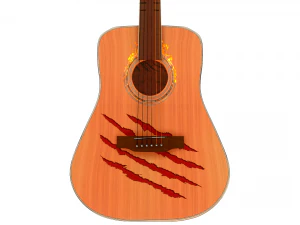 special acoustic guitar - asset high poly 3D Model