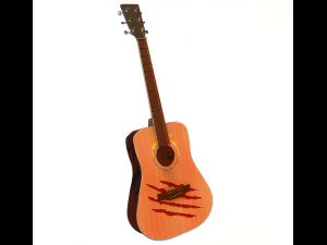 special acoustic guitar - asset high poly 3D Model
