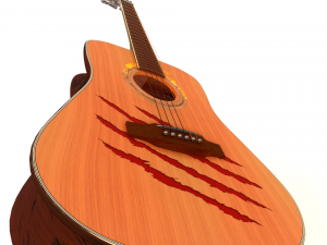 special acoustic guitar - asset high poly 3D 모델