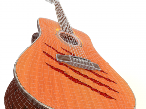 special acoustic guitar - asset high poly 3D 모델