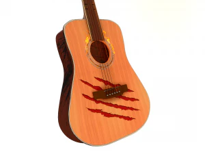 special acoustic guitar - asset high poly 3D Model