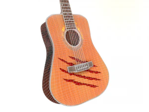 special acoustic guitar - asset high poly 3D Model
