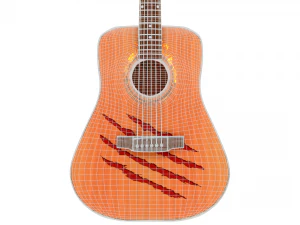 special acoustic guitar - asset high poly 3D Model