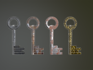 old keys 3Dモデル