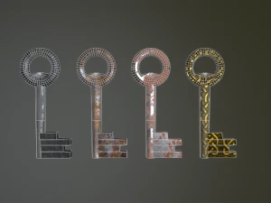 old keys 3D Model