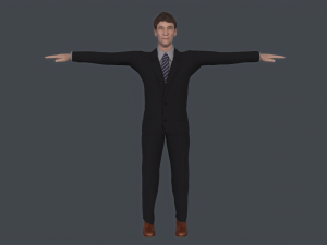 old classic man rigged low poly 3Dモデル