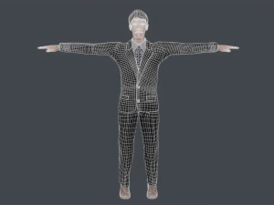 old classic man rigged low poly 3D Model