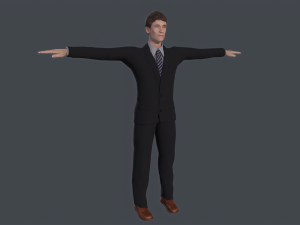 old classic man rigged low poly 3Dモデル
