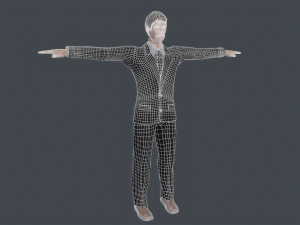 old classic man rigged low poly 3Dモデル