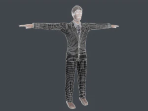 old classic man rigged low poly 3D Model