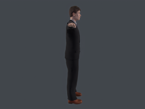 old classic man rigged low poly 3Dモデル