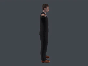 old classic man rigged low poly 3D Model