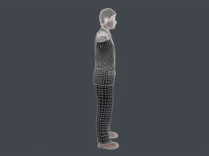 old classic man rigged low poly 3D Model