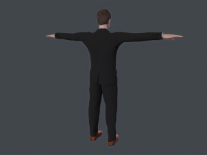 old classic man rigged low poly 3Dモデル