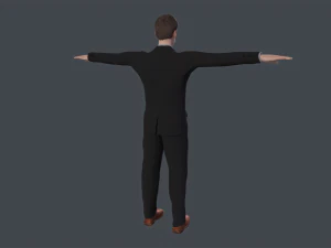old classic man rigged low poly 3D Model