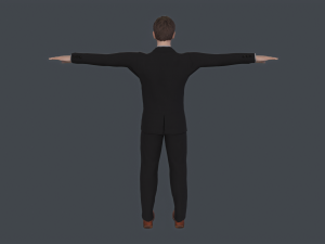 old classic man rigged low poly 3Dモデル