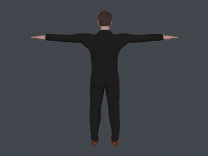 old classic man rigged low poly 3D Model