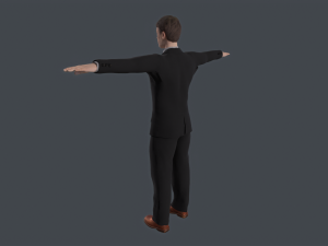 old classic man rigged low poly 3Dモデル