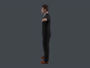 old classic man rigged low poly 3Dモデル