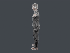 old classic man rigged low poly 3Dモデル