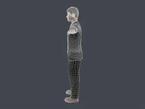 old classic man rigged low poly 3D Model
