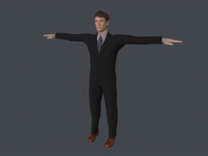 old classic man rigged low poly 3Dモデル