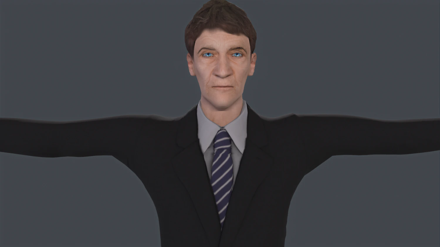 old classic man rigged low poly 3D Model .c4d .max .obj .3ds .fbx .stl .blend 