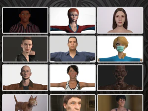 пакет низкополигональных персонажей 3D Модель