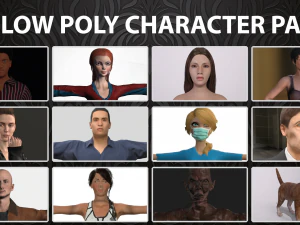 lowpoly character pack 3D Model