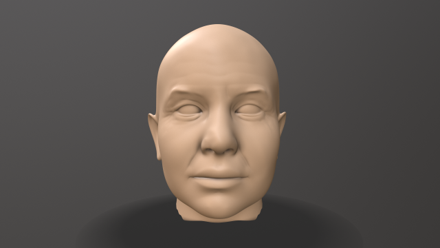 male head sculpt 3D 模型 .c4d .max .obj .3ds .fbx .stl .blend