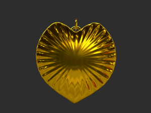 love gold necklace 3Dモデル