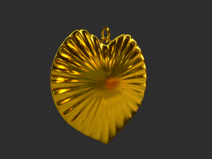 love gold necklace Model 3D