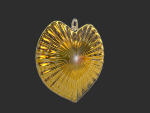 love gold necklace Model 3D