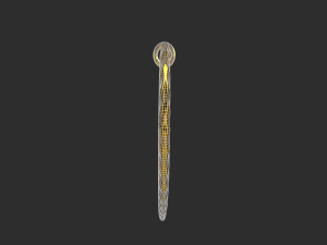 love gold necklace Model 3D