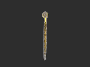 love gold necklace 3D Model