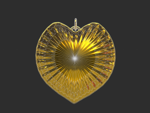 love gold necklace Model 3D