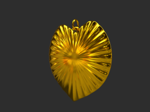 love gold necklace Model 3D