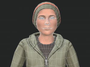cool boy rigged character 3D Model