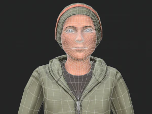 cool boy rigged character 3D Model