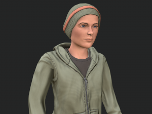 cool boy rigged character 3D Model
