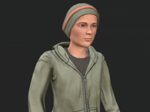cool boy rigged character 3D Model