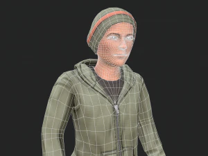 cool boy rigged character 3D Model