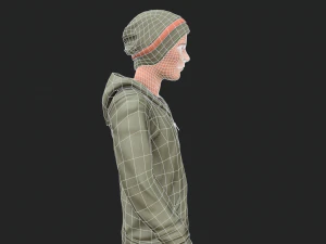 cool boy rigged character 3D Model