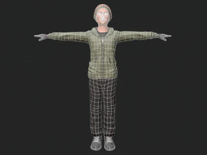 cool boy rigged character 3D Model