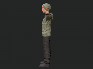 cool boy rigged character 3D Model