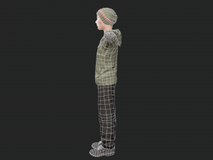 cool boy rigged character 3D Model