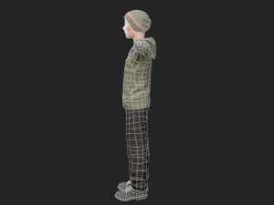 cool boy rigged character 3D Model