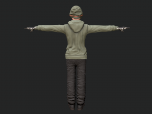 cool boy rigged character 3D Model